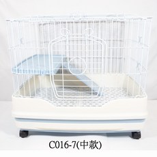 優旺寵物 C016-7 中款 / C016-8 大款 寵物籠 貓籠 兔籠 龍貓籠 2層 1跳板, 1個, C016-7中款 67長X45寬X60高,粉紅色