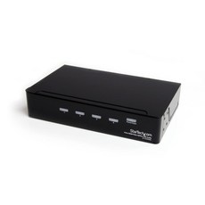 StarTech.com HDMI 스플리터 1인치 4아웃 - 1080p 4포트 마운트 브래킷 1.3 오디오 멀티 포트 (ST124HDMI2) 블랙