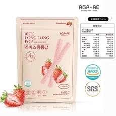 韓國 AGA-AE 益生菌寶寶優格球 (多口味可選) 嬰兒米餅 副食品, 1個, 草莓-長米棒 / 3137