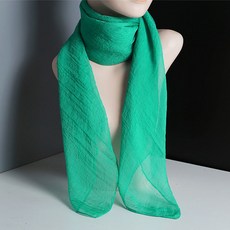 純色百搭大方巾素色文藝舞蹈絲巾韓版職業絲巾，70cm/90cm多尺寸可選，雪紡材質展現優雅氣質, 90*90cm寶石綠, 1個