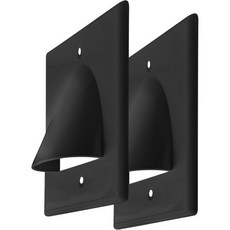 베스트마운트 벽걸이 TV용 케이블 관리 TV 코드 하이더 뒤에 288팩 외부 코 와이어 HDTV HDMI를 위한 단일 갱 저전압 오목 벽판 통과, 2 Pack, Black