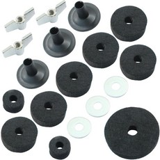 피투야르 18개 블랙 심벌 교체 액세서리 세트 스탠드 펠트 하이햇 클러치 베이스 너트 와셔 포함, Grey, 1개