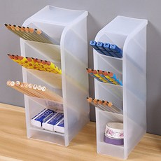 책상 정리템 사무실 꾸미기 데스크 테리어 오거나이저 펜 용품 문구 수납함 트레이 꿀템, 1-2. 일반형 / 반투명 블랙