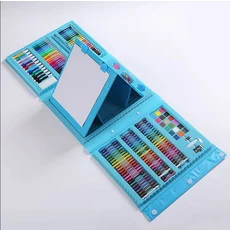 208PCS 브러쉬 세트 14세 이상 선물 미술 드로잉 컬러 수채화 펜 보드 편지지 크레용, 1개