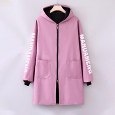 티류으스 여성 겨울용 방수 방오 보온 앞치마 긴소매 주방작업복 외투형 정장복 ZA, 1개, 핑크 (편지)