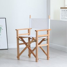 접이식 감독의자 상품 영화 블랙 스탭 원목 폴딩 감독 야외 높은 촬영장 배우 영화감독, 1인용, 직각원목화이트