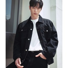 드로우핏 DRAW FIT 서강준PICK워싱 릴렉스 데님 트러커 자켓 BLACK INDIGO 1024950