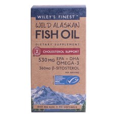 Wiley's Finest 野生阿拉斯加魚油軟膠囊 800mg, 1盒, 90顆, 1盒