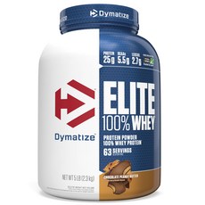 Dymatize ELITE乳清蛋白粉, 巧克力花生醬, 1個, 2.3 公斤