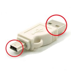 노트북 연결 usb잭 미니5핀 외장하드연결선 컴퓨터 사무실 오피스 케이블, 1개