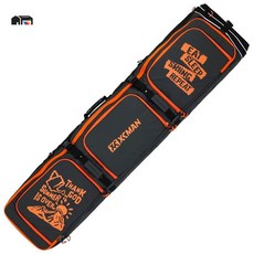 대용량 휠 길이조절 스노우보드 보드백 백팩 여행용 트롤리, 그레이(오렌지 지퍼배색 풀오버), 160x35cm