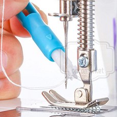 미싱 바늘 실끼우기 재봉틀 전용 자동 삽입도구 스레딩 미싱용품 실끼우개, 1개