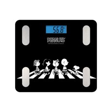 SNOOPY 史努比 藍芽體重計，體重秤，電子秤，APP連動，粉色/黑色, 1個, 【鋼琴黑】