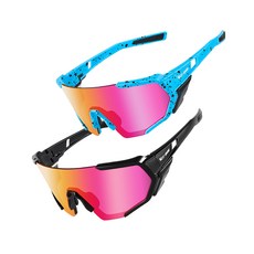 시그니처베이지 스포츠 자전거 3종 렌즈 편광 고글 선글라스 YPZ138, 스카이, 1개