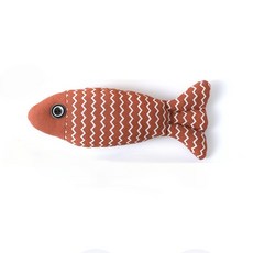 고양이 면마 캣닢 물고기 장난감, 1개, 레드