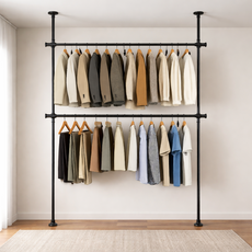 위즈룸 드레스룸 튼튼한 옷걸이 행거, 블랙