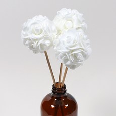 디퓨저 리드 장미볼 스틱 화이트 1개 플라워리드