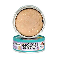 呆萌貓 98％鮮肉量肉泥主食罐 80g肉泥罐 鮮肉罐 完食不挑食 貓罐頭, 1個, 鮪魚x干貝