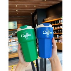 에이트 커피 보온 보냉 진공 스텐 텀블러, 그린, 1개