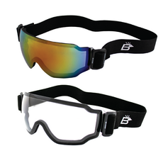 Birdz 버즈 Eyewear 아치 패딩 스카이다이빙 고글 2쌍 투명 & 레드 미러 렌즈 미국발송