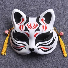 (快速出貨)狐狸 面具 化裝舞會 假面 角色扮演 主題派對 鬼滅之刃 裝扮道具(夜店表演、尾牙表演、萬聖節、展場表演), 1個