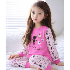 트라이 여아용 비밀의 방 양면 내의 긴팔 상하복세트