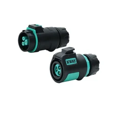 KWAY K16 방수 벌크 헤드 전기 커넥터 어댑터 IP68 수 플러그 암 소켓 산업용 AC DC 전원 2 3 4 5 7 8 9, [02] 3PIN, 1개