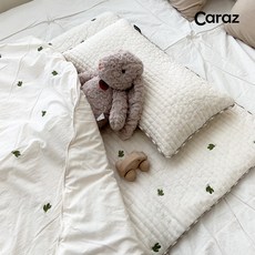 카라즈 사계절 어린이집 순면 자수 낮잠 베개 이불 패드 단품 세트, 무지, 낮잠베게_단품