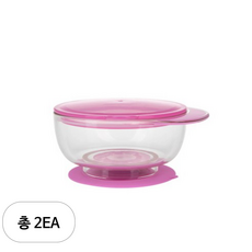 누비 트라이탄 이유식 흡착볼, 핑크, 2개