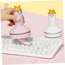 책상용 소형 흡입기 키보드 틈새 먼지 제거 오리 캐릭터 디자인 탁상 핸디 가정용, 1개, 오리 데스크탑 503진공청소기 화이트