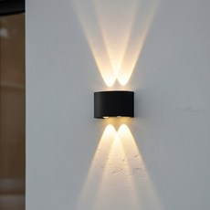 벽등 커브2구 현관 벽조명 외부벽등 야외 방수 벽부등, 블랙