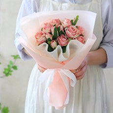 Scent Basket 復古玫瑰人造花花束, 粉紅色, 1個