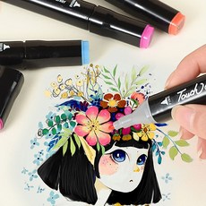 유성 페인트 마카 펜 컬러 마커펜 24색 M12207 doi+985iU