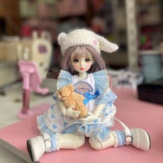 30公分 BJD 改妝娃娃 6分娃 3D真眼 女孩換裝洋娃娃, 1個, 草莓妹妹,圖上整娃送手組