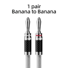 TODN 하이파이 실버 도금 스피커 케이블 7N OCC 시스템 Y 플러그 바나나 1 쌍, 02 2미터, 01 China Mainland, 01 banana to banana