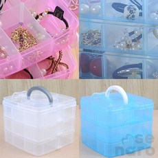 세준 수납박스 수납함 부품함 멀티박스, 투명