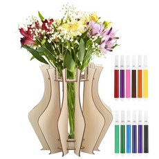 JIZZU입체퍼즐 우드 화병(12개 색연필), 혼색