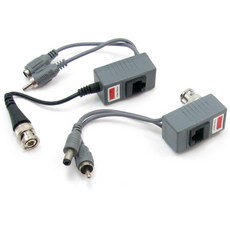 300米 BNC 轉 RJ45 雙絞線傳輸器 監控視頻 電源 音源, 1個