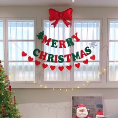 로어바제이 크리스마스 가랜드 소품 장식 리본 감성 파티 풍선 홈파티 용품 풀세트