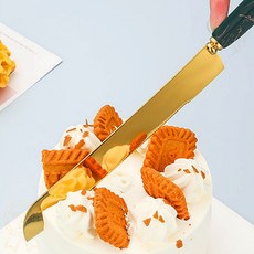 나이프세트 퀸스파티 케이크 서버 세트 그린 파티용 디저트 칼 1개입