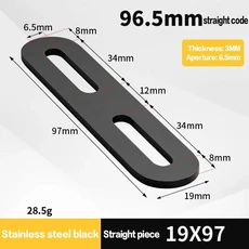 1PCS 두꺼운 스테인레스 스틸 홀더 블랙 실버 브래킷 고정 180도 앵글 커넥터 플랫 스트레이트 가구, A1