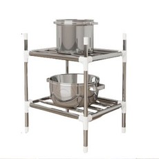 세탁실 2단 조립식 주방 욕실 정리선반 다용도 정리대 36091ea 1(ea), 실버, ONESIZE