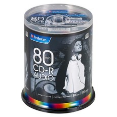 바베이텀 재팬(Verbatim Japan) 음악용 CD-R 80분 100장 화이트 프린터 불 48배속 MUR80FP100SV2