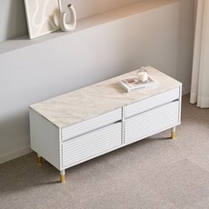 G9213 템바보드 2단 서랍 1150 거실장 4colors, 대리석화이트, 대리석화이트
