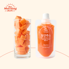 더모닝제주 당근주스 제주 구좌 당근즙 100% 착즙주스 건강음료 국산 제주산, 5개, 150ml