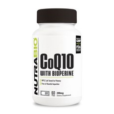 NutraBio 輔酶 Q10 200 毫克 V 型膠囊不含麩質, 1個, 60入