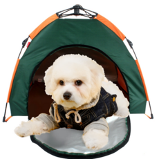 반려동물 캠핑 텐트 접이식 휴대용 반려견 애완 야외 텐트 고양이 공간 휴식 방석 침대