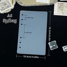 5/10/15개/봉지 A5/A6/A7/M5 루즈리프 디바이더 반투명 프로스트 불규칙한 안티-재밍 3D 엠보싱 버블 스티, 09 A6 Db 5 Pieces