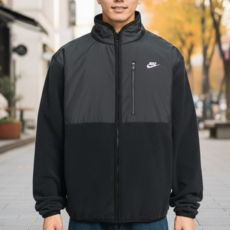 나이키 플리스 자켓 뽀글이 후리스 집업 남성 양털 블랙 + 사은품양말