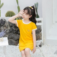 【洁白】女童睡裙莫代爾兒童睡衣裙女孩冰絲夏天公主裙寶寶中大童家居裙子
